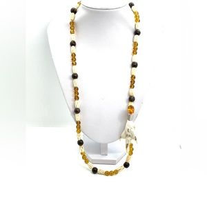 Handmade Citrine Scottish Brooch Necklace